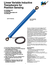 Thumbnail of document Data Sheet - LDI-119 LVIT Linear Position Sensors w/Rod Ends